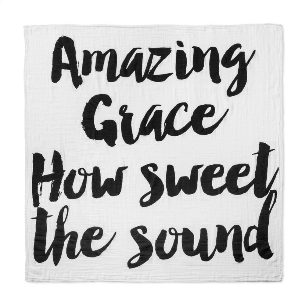 ❌ SOLD Amazing Grace Cotton Muslin Swaddle